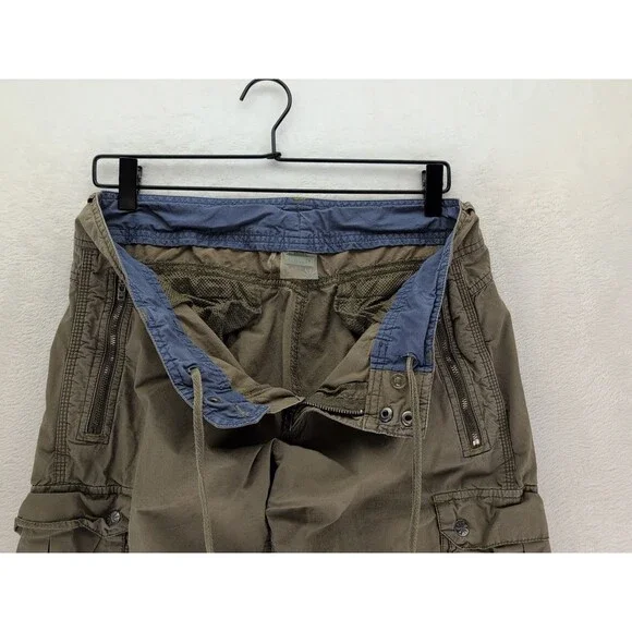 Athleta Cargo Hiking Jogger Pants Army Green Zip Pockets Size 10 Tactical Style - Picture 9 of 13